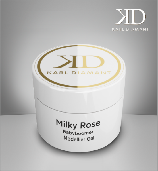 Milky Rose Babyboomer Modellier Gel Karl Diamant  15 ml